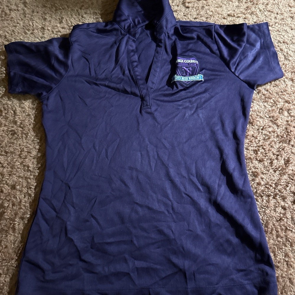Navy Blue Short Sleeve Polo Shirt